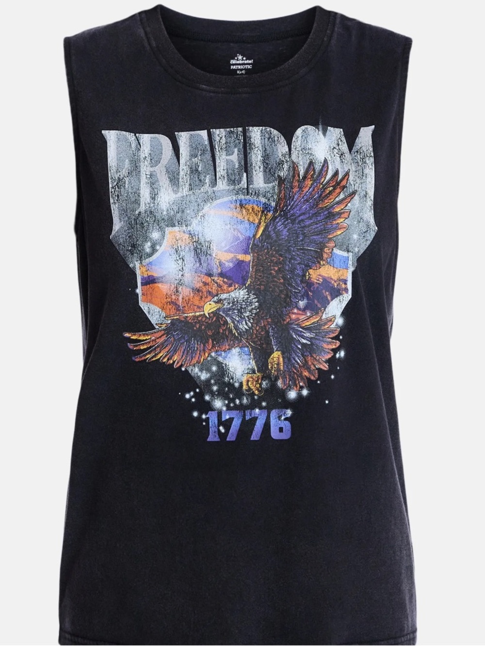Americana Women's Freedom Eagle Graphic Muscle Tank Top from Way to Celebrate